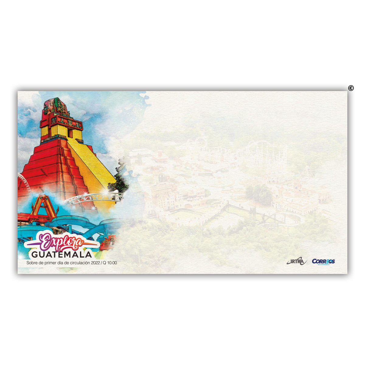 Sobre de Primer Día de Circulación -  Instituto de Recreación de los Trabajadores de la Empresa Privada de Guatemala "IRTRA"