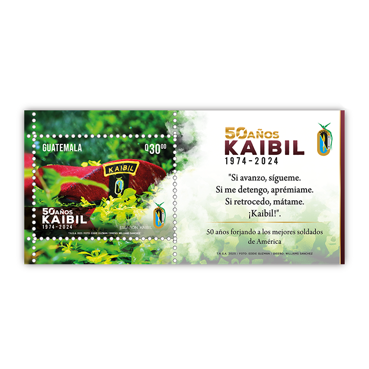 Hoja Miniatura - 50 Años Kaibil - 1974 - 2024