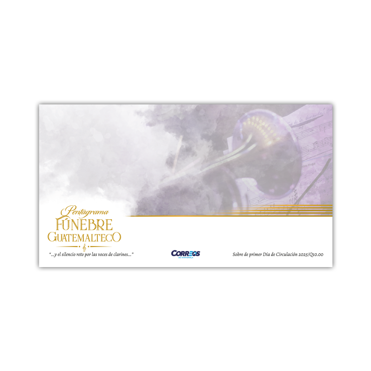 Sobre de Primer Día de Circulación - Pentagrama Fúnebre Guatemalteco