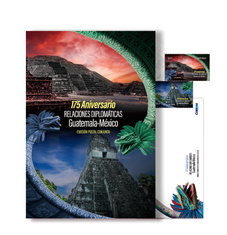 175 Aniversario Relaciones Diplomáticas Guatemala - México - Carpeta Conmemorativa
