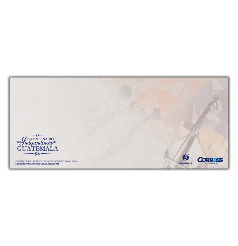 Sobre de Primer Día de Circulación -  Bicentenario de la Independencia de Guatemala/Período Revolucionario 1944 - 1954