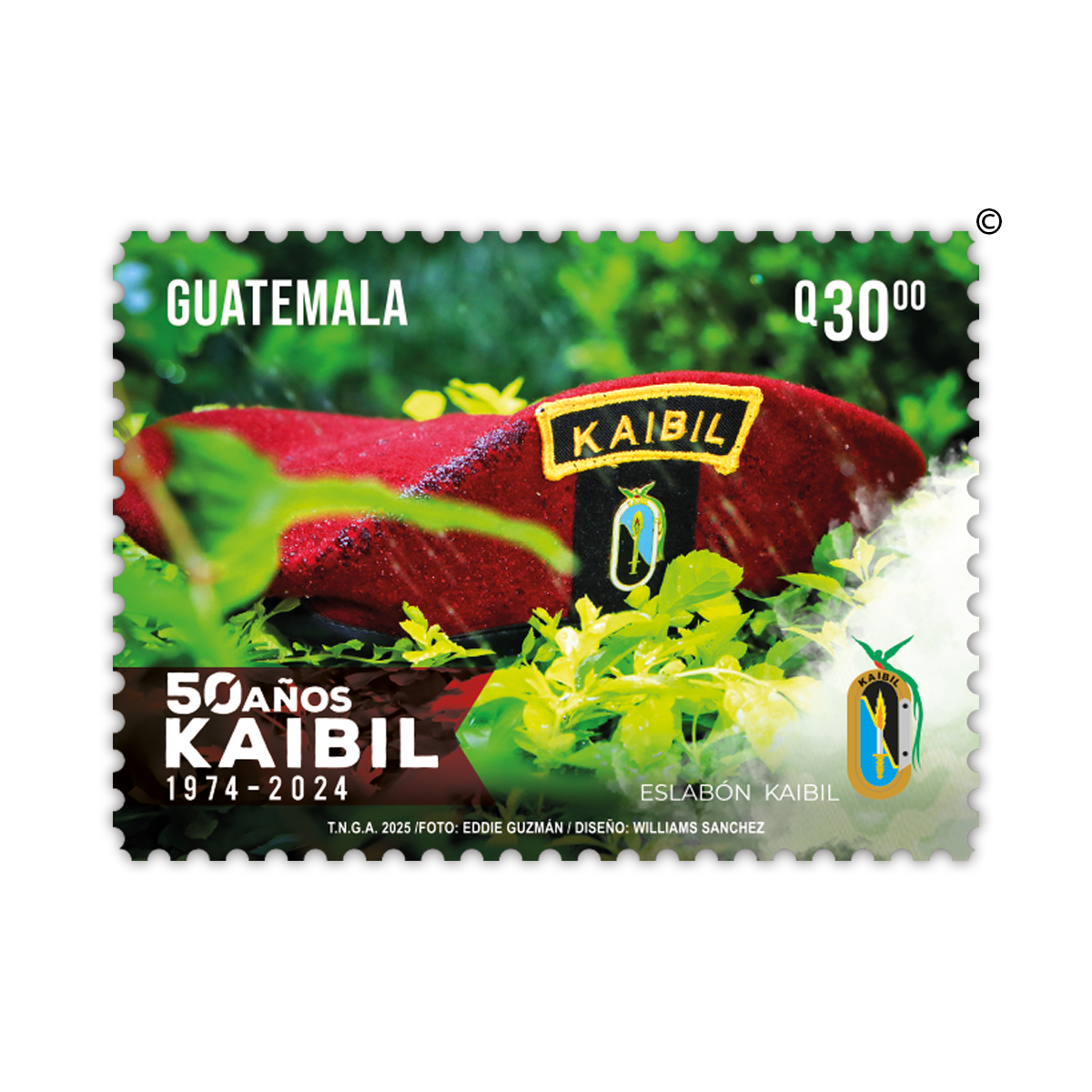Sello Postal - 50 Años Kaibil - 1974 - 2024