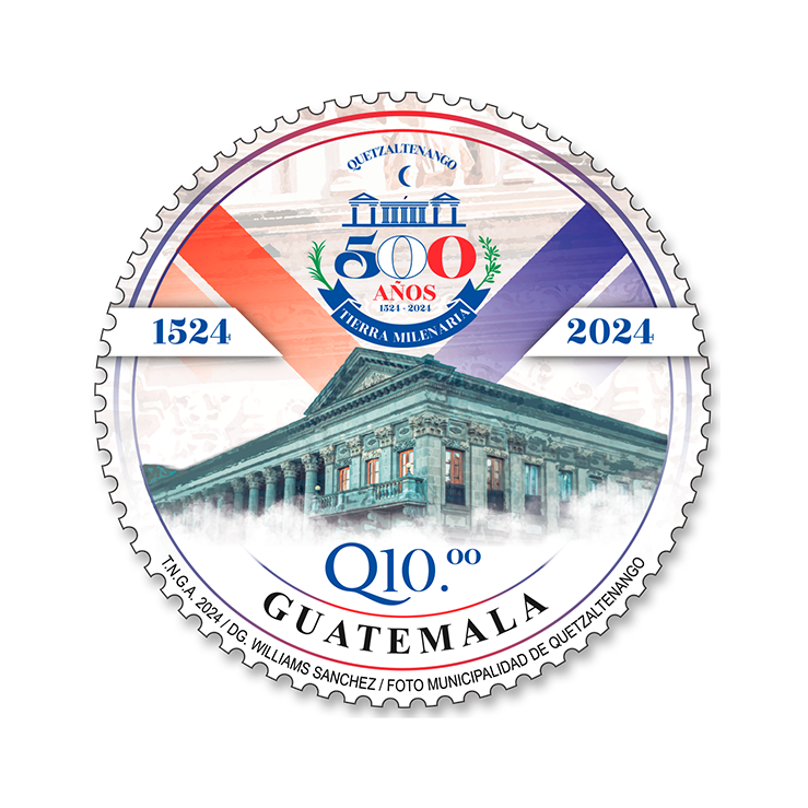Sello Postal - 500 Años de la Ciudad de Quetzaltenango