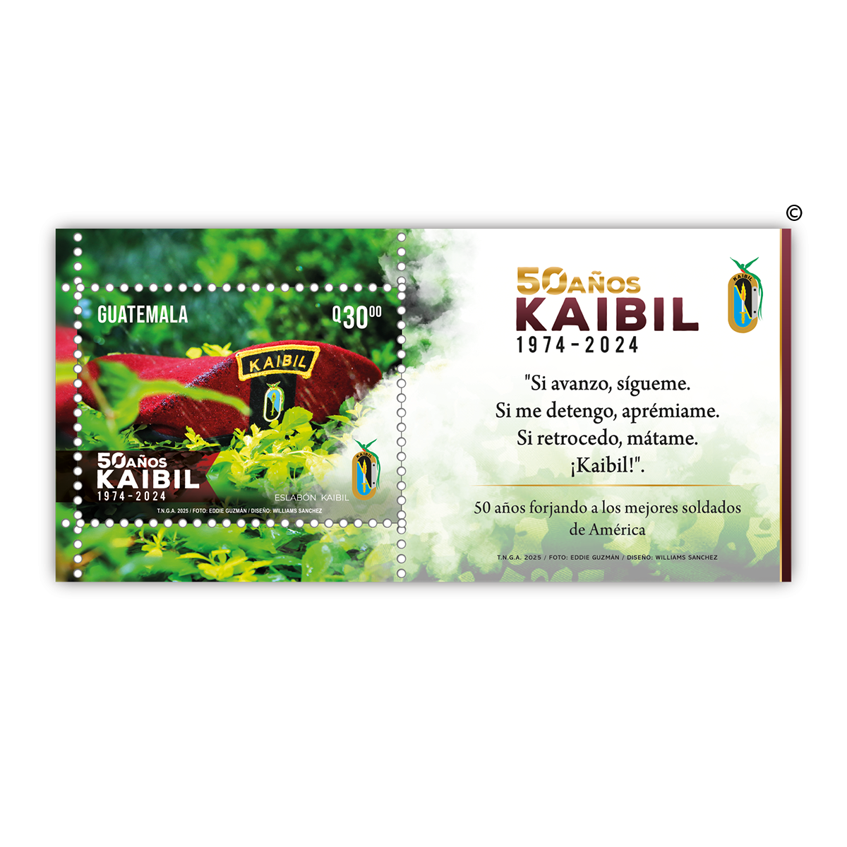 Hoja Miniatura - 50 Años Kaibil - 1974 - 2024