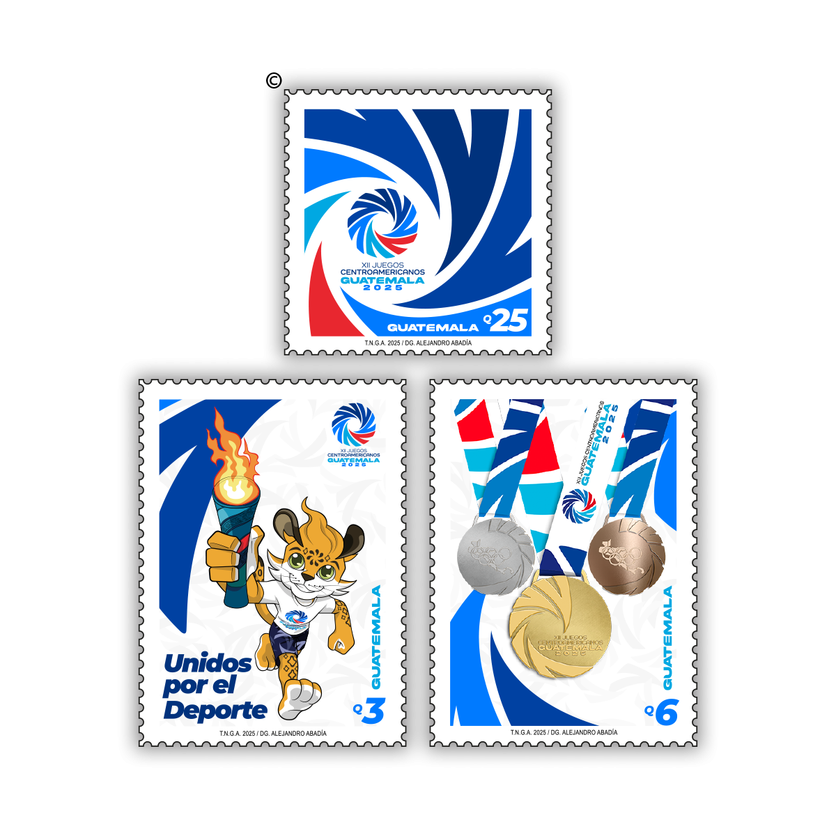 Sellos postales - XII Juegos Centroamericanos Guaremala 2026