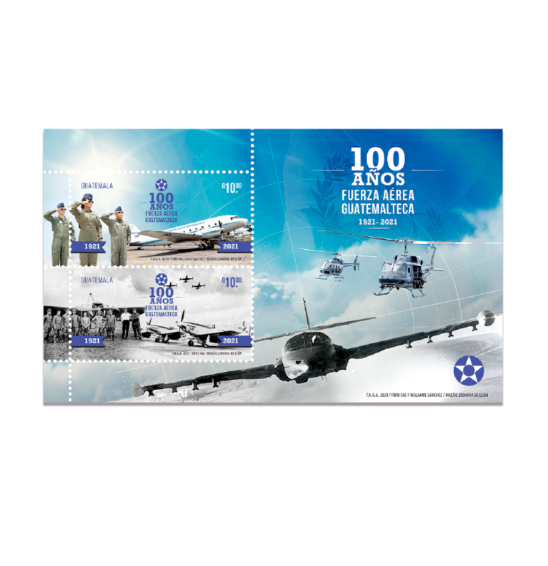100 Años de Fuerza Aérea Guatemalteca - Hoja miniatura