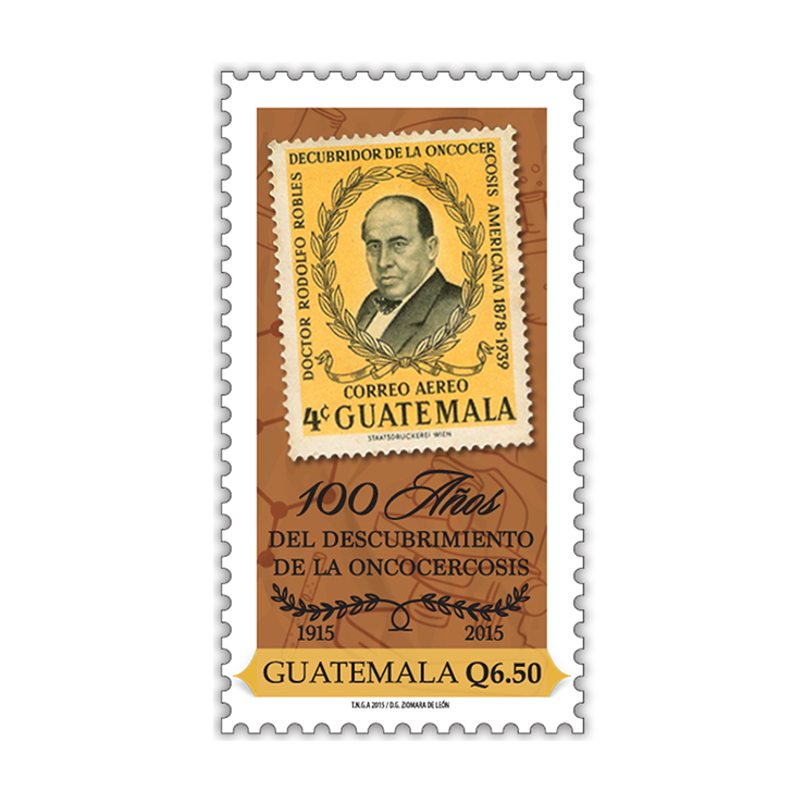 Sellos Postales - 100 Años del Descubrimiento de la Oncocercosis 1915-2015