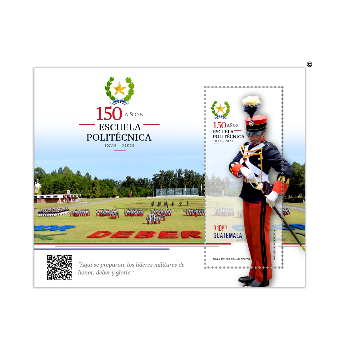 Hoja Miniatura - 150 años de la Escuela Politécnica 1873 - 2023