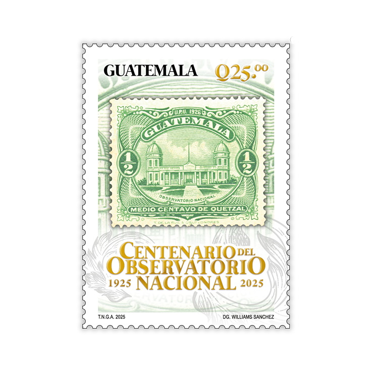 Sellos Postales - Centenario del Observatorio Nacional 1925-2025